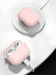 Estuche para auriculares resistente a los arañazos de color rosa, adecuado para auriculares inalámbricos Bluetooth, funda suave para Apple 2 - Negro - Ver 4