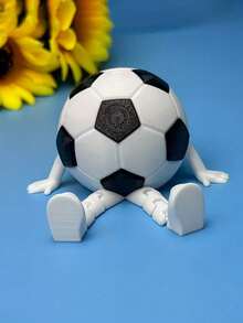 3D Plastic Football Decorative Figurine With Movable Feet, Multifunctional Desktop Ornament, Suitable For Home, Office, Football-Themed Room Decor And Party Decoration, Ideal Party Gift Choice - View 7