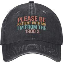 Please Be Patient With Me Im From The 1900s Hat Adjustable Cotton Baseball Cap - A - View 8