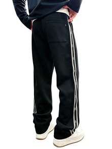 Alo Yoga Side-Strap Straight-Leg Sweatpants, Loose-Fitting Wide-Leg Unisex Sports Pants, Casual Fitness Pants - Xem 3