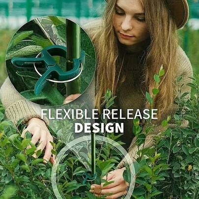 10/30 Durable Plant Clips, Garden Plant Support Clips, Green Lever Ring Clips – This Green Plastic Grapevine Clip Is Adjustable With Metal Clips And Suitable For Gardens And Greenhouses – Supports Grapevines. Suitable For Flowers, Seeds, Tomatoes, Cucumbers, Roses, And Flowering Plants – Ideal For Indoor And Outdoor Use. Plant Support Clips, Garden Plant Supports, Stylish Design – Sturdy Clip Construction, An Indispensable Tool For Indoor And Outdoor Gardening.