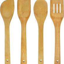 Bamboo Kitchen Utensil Set With Organizer Base | 5 Durable And Stylish Pieces - View 9