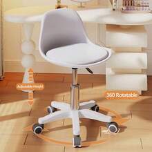 Height Adjustable Armless Task Chair, Cute Soft Padded Small Seat For Home Office & Teen Bedroom - Five-wheeled Armless Work Chair - View 7