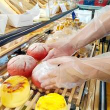 100 Packs One Size Fits All Long Disposable Plastic Gloves, Waterproof & Slip Resistant Extended Cleaning Gloves, TPE Material Household Hand Protection Gloves, Minimalist Practical Style, Transparent Clear Color, Full Long Sleeve Shape, Oil Resistant, Non-Penetration, For Kitchen Dishwashing, Food Prep, Fruits Washing, House Cleaning - A - View 1