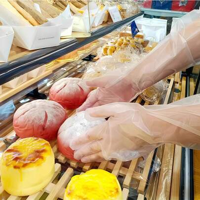100 Packs One Size Fits All Long Disposable Plastic Gloves, Waterproof & Slip Resistant Extended Cleaning Gloves, TPE Material Household Hand Protection Gloves, Minimalist Practical Style, Transparent Clear Color, Full Long Sleeve Shape, Oil Resistant, Non-Penetration, For Kitchen Dishwashing, Food Prep, Fruits Washing, House Cleaning