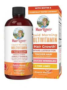 Liquid Multivitamin For Women With  – Hair Growth, Skin, And Energy Support – Biotin 10,000mcg, B-Complex, Vitamin D & C – Peach Mango Flavor – 30 Fl Oz - 1瓶 - 查看 1