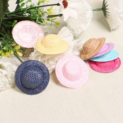 10 chiếc mũ thủ công mini hình hoa, thích hợp làm đồ thủ công DIY, trang trí bánh và làm mũ giả đan.