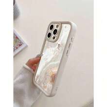 iPhone16/16plus/16Pro/16Promax/11-15 Pro Max、 Galaxy S25/S25plus/S25ultra/S24/S23/S22/A55/A15を使うホワイトマーブルパターンカメラ保護耐衝撃性スマホケース1個 - ホワイト - チェックする 3