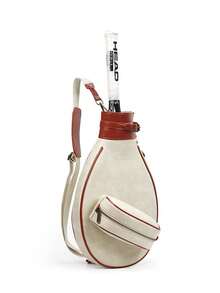 Bolsa vintage para raqueta de tenis/bádminton con compartimento, bolsa ligera para raqueta deportiva con bolsillo con cremallera, correa ajustable para el hombro, gran capacidad para guardar la raqueta, pelotas y equipo personal, bolsa clásica para raqueta deportiva adecuada para jugadores masculinos/femeninos, principiantes y competiciones - Multicolor - Ver 6