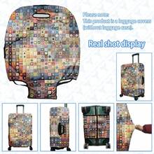 1 pieza Funda protectora para equipaje, disponible en múltiples tamaños. Hecha de fibra de poliéster, resistente a los arañazos y al desgaste, unisex. Ideal para viajes de negocios y vacaciones de verano. Fácil de lavar a mano y desmontable, un artículo imprescindible para viajar - Multicolor - Ver 65
