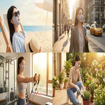 Women's Summer Ice Silk Sunscreen Face Mask, 3D High-Quality Design, Breathable UV Protection, Thin, Suitable For Sports (Golf, Running) And Daily Wear