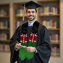 Kenya Country Flag Graduation Stoles, Graduation Sash For Graduate – Perfect Graduation Gift, 72 Inch Long - Kenya - Xem 2