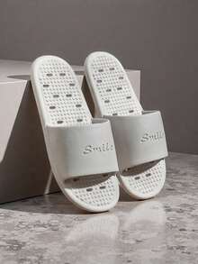 Hollow Breathable Bathroom Slippers, PVC Non-Slip Soft Bottom Home Sandals, Unisex Quick-Drying Shower One-Strap Slides - Slippers - View 23