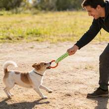 1 pieza Juguete de cuerda para perros de color aleatorio. Diseñado para la limpieza dental y el juego al aire libre para mascotas. Adecuado para cualquier raza y tamaño de perro. Duradero y de larga duración, excelente para juegos interactivos. Este es el juguete favorito para perros. - Multicolor - Ver 10