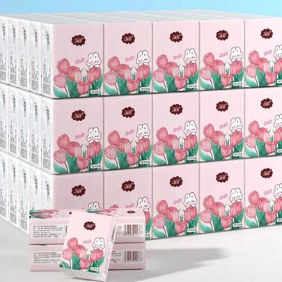 10 Packs Mini Portable Tissue Handkerchiefs, 3-Ply Soft Paper Tissues, 6 Sheets Per Pack, Coresless, Durable, Suitable For Travel, Back To School, Weddings, Holiday Parties