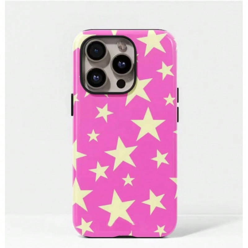 星空图案时尚艺术手机壳，兼容 17/16/PM15/PM13/13MINI/12/11/XSMAX/7/SE2，亮面手机壳 - 彩色 - 查看 1