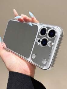 Clear Transparent Glossy Mirror Phone Case Compatible WIth IPhone 17Pro Max 17Pro 17 16Pro Max 16Pro 15Pro Max 15Pro 13 12 11 Pro Max 14 Pro 16 15 14 13 12 11 Shockproof Lens Protective Back Cover - Clear - View 5