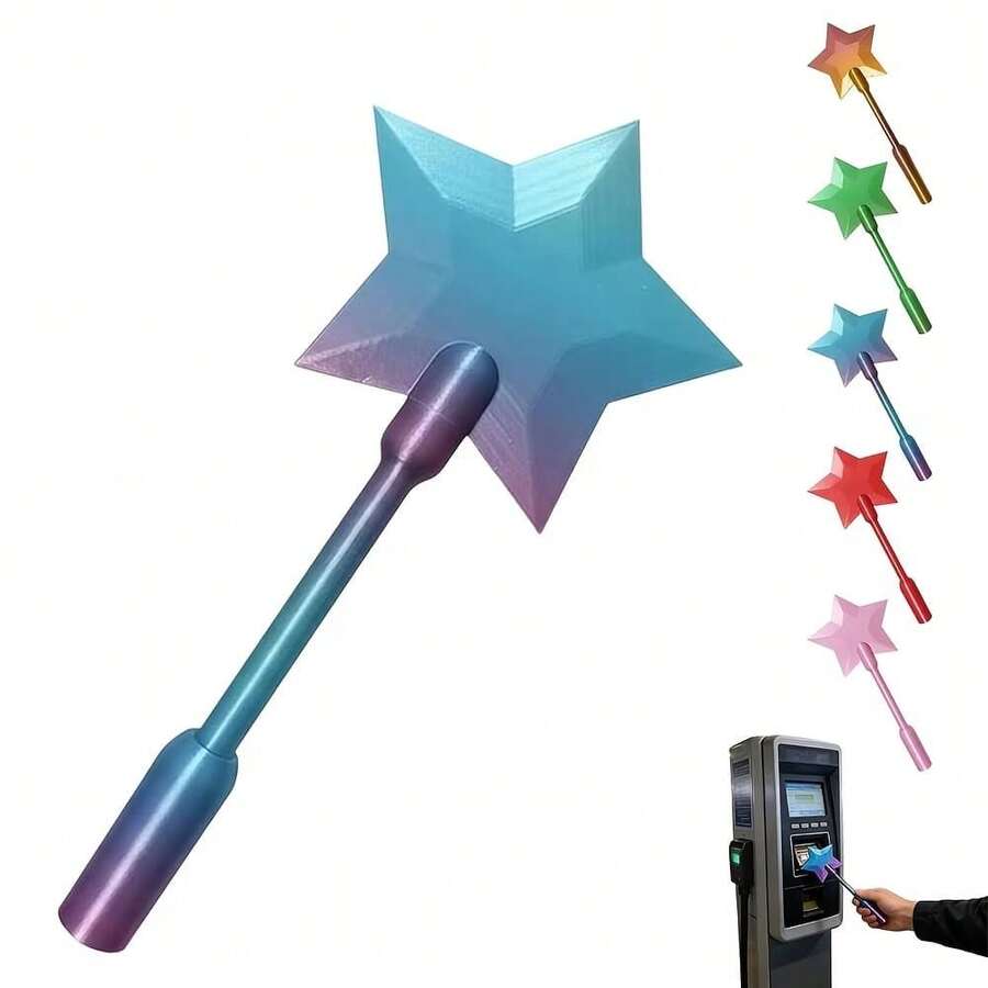 3D Printed Magic Scan-To-Pay Wand, Scan-To-Pay Magic Wand, Starlight Wand, Contactless Payment Card - A - View 1
