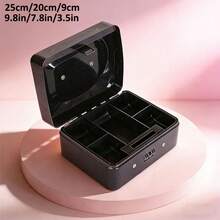 Portable Key Box, Steel Cash Box With Lock For Home/Store, 2-Layer Coin Tray, Sturdy Steel Cash Box With Handle For Storing Coins, Jewelry, Valuables, Suitable For Home Use - Multicolor - View 34