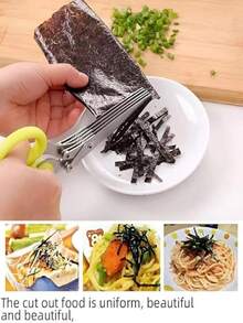 1/2件套多功能不锈钢厨房剪刀，带鸡剪、核桃夹、开瓶器、香草修剪器 - 彩色 - 查看 10