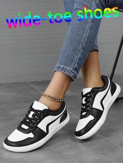 Women's Minimalist Wide-Toe Skate Shoes, Lightweight Non-Slip Wide-Toe Sneakers, Fashionable Versatile Wide-Toe Flat Shoes, Casual Sports Shoes For Teenagers With Wide Feet, Unisex Zero Drop Barefoot Wide-Toe Casual Shoes, Women's Shoes