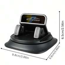 Giá đỡ điện thoại ô tô xoay 360°, làm từ chất liệu ABS với miếng đệm silicon chống trượt, thích hợp sử dụng trên bảng điều khiển, trong xe hơi, văn phòng và nhà riêng, tương thích với iPhone và các thiết bị Android. - Giá đỡ điện thoại trên ô tô - Xem 4