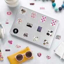 110PCS Y2K Stickers, Decoration, Diaries, Retro Room Decorations, Refrigerators, Wardrobes, Bookshelves, Power Banks, Walls, Doors And Windows, Water Bottles, Notebooks And Other Everyday Items. - Random Style - View 8
