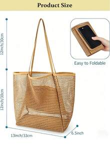 2026 Large Mesh Beach Bag For Women, Sandproof Beach Tote Bag,Large Capacity Beach Travel Bag,Mesh Beach Handbag, Outdoor Activity Travel Storage Bag,Cosmetic Bag,Foldable Women's Shoulder Bag,Multifunctional Shoulder Shopping Tote, Mesh Hollow Bag, Mesh Bag, Bathroom Storage Bag, Multifunctional Toiletry Bag, Bathroom Bag And Shoulder Tote, For Picnic Vacation Camping Hiking Pool & Travel,Summer Essentials,Holiday Bag,Bohemian Style[US Local Warehouse] - Nhiều màu - Xem 10
