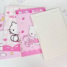 SANRIO Sổ tay lò xo A5 hình mèo dễ thương KT, sổ tay học sinh Hello Kitty, sổ tay lò xo ngang hình cô gái hoạt hình. - Nhiều màu - Xem 4