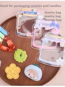 Creative Bottled Candy Self-Sealing Bags, Waterproof And Moisture-Proof, Suitable For Snacks, Candy, Cookies Packaging, Sealed Edges, Handmade Gift Accessory Bags, Party Favors Bags, Handmade Snacks And Candy Bags, Accessory Bags, Jewelry Bags, Storage Bags, Mother's Day - 1pc(random color) - View 5