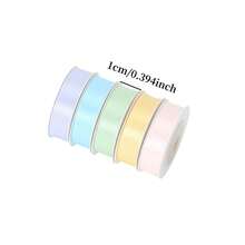 5 Rolls Colorful High Density Polyester Satin Ribbon, Soft Texture, Suitable For Flower Gift Wrapping, Fruit & Blue Decor Bows, Cake Baking Packaging Tapes, Handmade Sewing Craft DIY Bow Ribbons - Style 1 - View 15