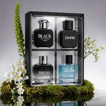 Wish 4-Piece Set, Men's Eau De Toilette Spray Gift Box, Long Lasting Fragrance, 4 Different Flavor, Perfect For Holiday Gifts, Dating, Daily Life, Parties, 1 Fl Oz/Bottle - 4-Piece Set - 查看 3