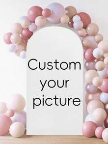 Customized Elastic Arch Backdrop Cover - Customized Arch Backdrop Cover Suitable For Dome Backdrop Stands, Ideal For Birthday Parties, Theme Parties, Weddings, With Multiple Size Options, Breathable, Lightweight, Washable, Fun, Cute, Heart, Elegant And Simple Personalized Customization Options, Unique Personalized Gift - Multicolor - View 8