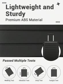 20 Inch 24 Inch 28 Inch Luggage Suitcase Carry On Cabin ABS Spinner Wheels Password Lock Lightweight 3 Piece Set Small Medium Large Holiday Travel - 黑色 - 查看 5