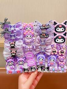 SANRIO 16件套 2026新款发夹、发圈、弹力发带、卡通可爱时尚发饰、刘海发夹、节日礼物 - 彩色 - 查看 2