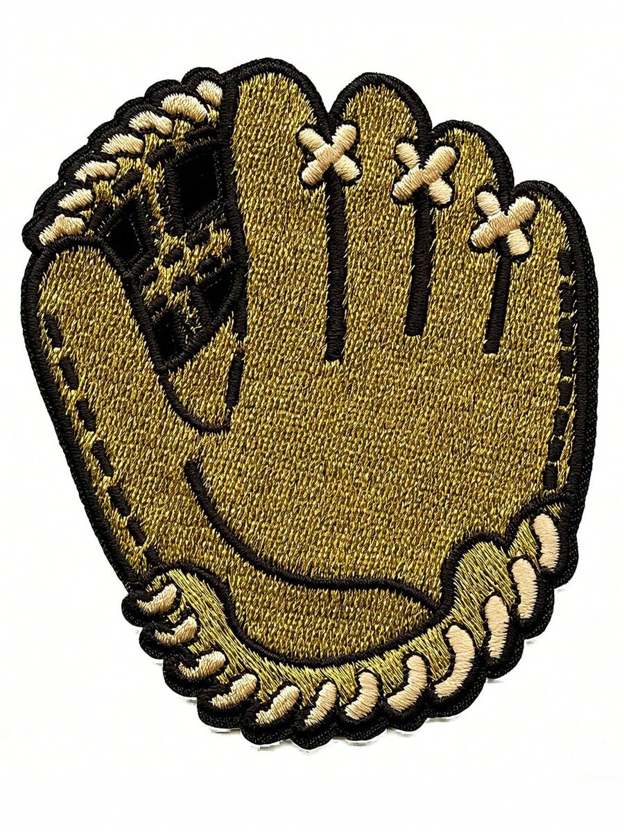 1 miếng vá thêu hình găng tay vàng dành cho người hâm mộ thể thao, logo "Best Defense", có thể ủi lên quần áo. - Nhiều màu - Xem 1