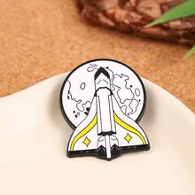 流行飞机胸针，小众设计优雅金属徽章，百搭服饰及包袋配饰 - 彩色 - 查看 2