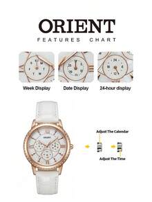 Orient Minimalist Quartz Ladies Watch, White FSW03002W0 - White - View 5