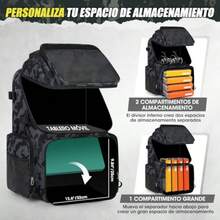 RAINSMORE Mochila de pesca 45L Mochila para aparejos de pesca con portacañas y funda impermeable Bolsa de agua grande para guardar equipo de pesca - como en la foto - Ver 5