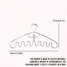 3pcs/5pcs/10pcs Clothes Hanger,Clothing Storage Rack, Garment Racks, Clothes Drying Racks, Wardrobe Storage Rack, Clothespin, Clothesline,Can Hang Accessories Such As Camisoles, Ties, Scarves, Belts, Etc,Space-Saving Design. - White - View 3