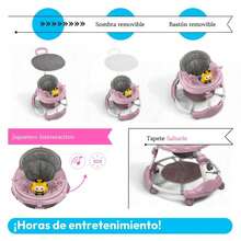 THE BABY SHOP Andadera C/ Tapete Saltarín Abeja Musical Mod Tek-203 - Rosa - Ver 3