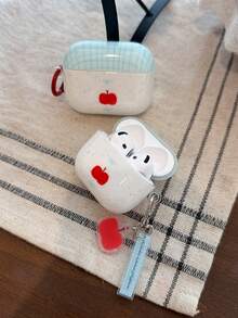 Ốp bảo vệ màu đỏ loang lổ hình quả táo, tương thích với Pro 3, 4, chống ồn chủ động, tương thích với Apple Pro thế hệ thứ 3, Pro 2. - Đỏ - Xem 10