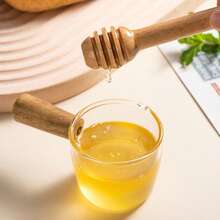 1pc Large Size New Beechwood Honey Spoon, Wooden Honey Stirrer, Solid Wood Honey Dipper, Honey Extraction Stick - View 5