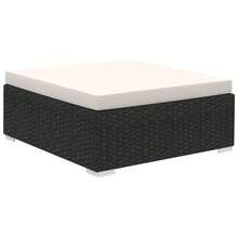 vidaXL 6-Tlg. Garten-Lounge-Set Mit Auflagen Poly Rattan Schwarz - Black - View 5