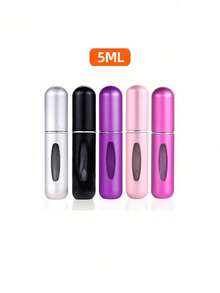 1 pieza Botella de perfume recargable de viaje, estuche de bomba de perfume portátil, botella de spray de fragancia vacía, adecuada para viajes y salidas, regalo para niñas, damas, mamás, artículo esencial de viaje, botella de perfume de vuelta a la escuela, decoración del hogar y el baño - Multicolor - Ver 23
