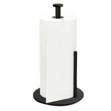 1 Set Stainless Steel Paper Towel Holder, Kitchen Paper Towel Dispenser & Cling Film Rack - Silver - View 12