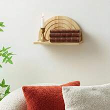 Giá treo tường hình vòm bằng gỗ phong cách Bohemian, kệ trưng bày cây cảnh treo tường bằng gỗ kiểu Trung cổ hiện đại, giá sách hình bán nguyệt cầu vồng treo tường phù hợp cho phòng ngủ, phòng tắm, hành lang, ban công, trang trí hiệu sách. - Xem 6