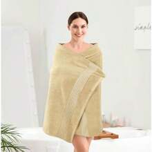 Utopia Towels Juego de 4 toallas de baño de lujo 60 x 137 cm 100% algodón hilado en anillo 600 g/m² ligeras y muy absorbentes toallas de secado rápido para baño gimnasio spa - Beis - Ver 7