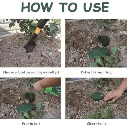 1 chiếc bẫy ốc sên và sên trần bền bỉ - Thiết kế dày dặn chống ăn mòn, thích hợp sử dụng trong nhà và ngoài trời, bảo vệ rau củ và hoa trong vườn, làm bằng nhựa chắc chắn, không cần điện.