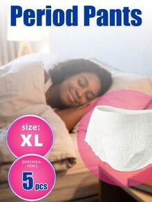 5/10/16pcs, Sanitary Napkins, Period Panties, Panty-Style Sanitary Napkins, Elastic Waistband Design, Overnight Panty-Style Sanitary Napkins, Menstrual Products, Women's Menstrual Period, Dry And Breathable, Ultra-Thin And Fast-Absorbing, Menstrual Underwear, Overnight Crotch Protection Panties - [M-xL] Period Panties - High Elastic Waistband - View 13